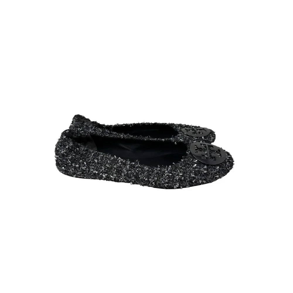 Shoe Size 9.5 Tory Burch Silver Flats